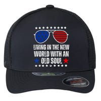 Living In The New World With An Old Soul Flexfit Unipanel Trucker Cap