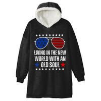 Living In The New World With An Old Soul Hooded Wearable Blanket