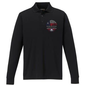 Living In Texas With Arkansas Roots Performance Long Sleeve Polo