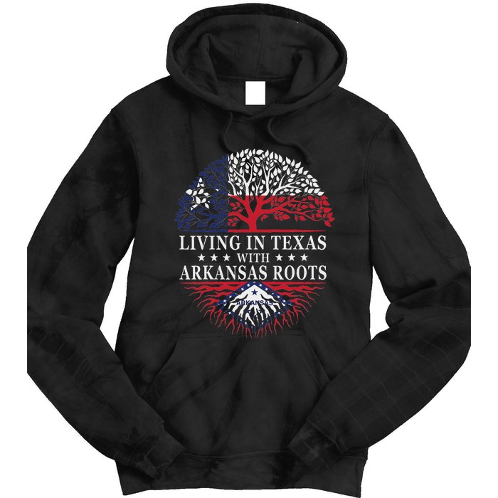 Living In Texas With Arkansas Roots Tie Dye Hoodie