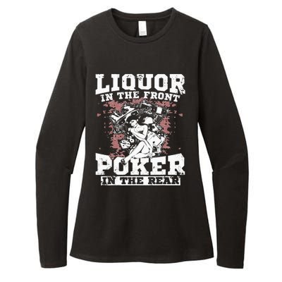 Liquor In The Front Poker In The Rear Awesome Racing Womens CVC Long Sleeve Shirt