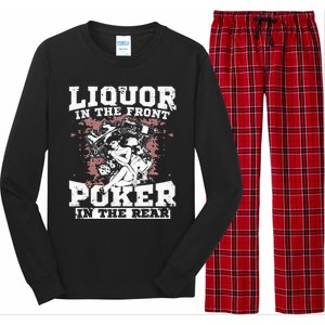 Liquor In The Front Poker In The Rear Awesome Racing Long Sleeve Pajama Set