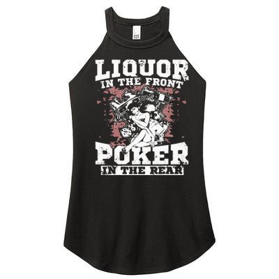 Liquor In The Front Poker In The Rear Awesome Racing Women’s Perfect Tri Rocker Tank