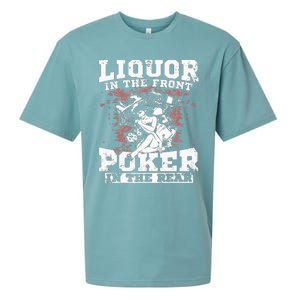 Liquor In The Front Poker In The Rear Awesome Racing Sueded Cloud Jersey T-Shirt