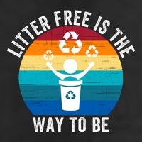 Litterfree Is The Way To Be DonT Litter Earth Day Recycle Stop Littering 7 Panel Mesh Trucker Snapback Hat