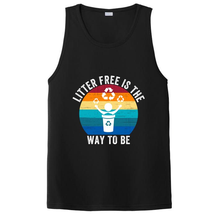 Litterfree Is The Way To Be DonT Litter Earth Day Recycle Stop Littering PosiCharge Competitor Tank
