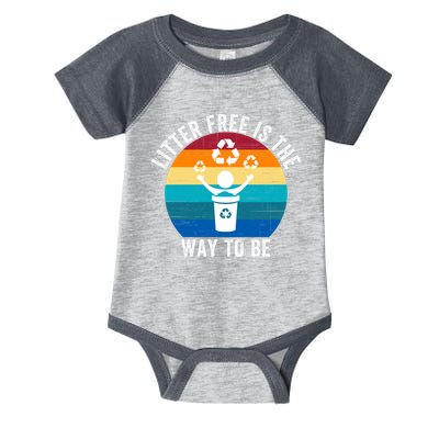 Litterfree Is The Way To Be DonT Litter Earth Day Recycle Stop Littering Infant Baby Jersey Bodysuit