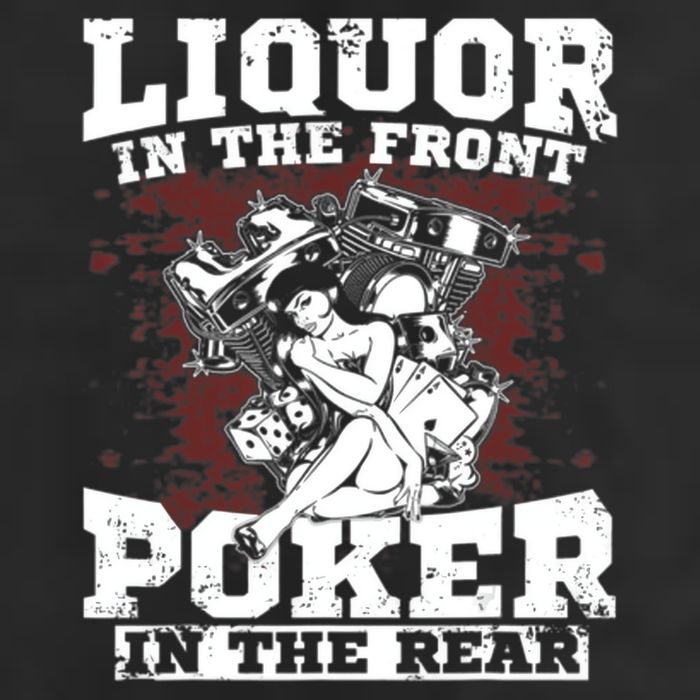 Liquor In The Front Poker In The Rear Awesome Cool Comfort Performance Bucket Hat