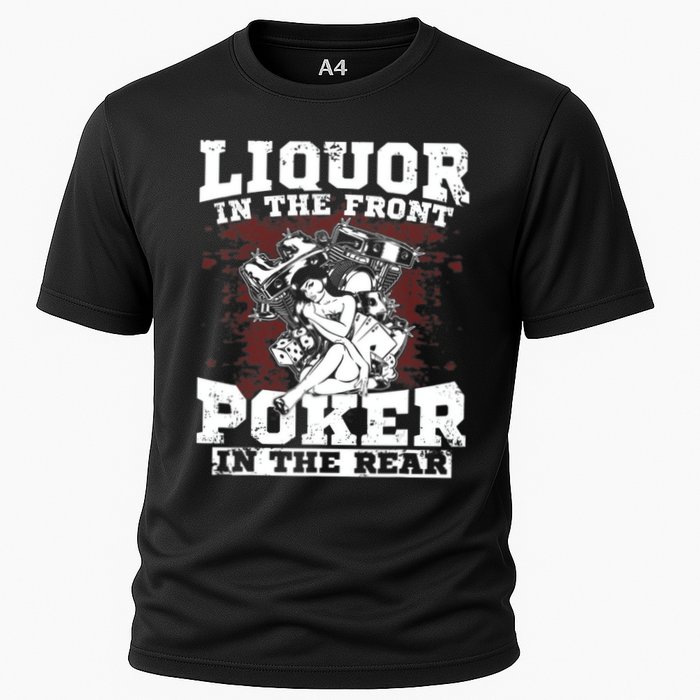 Liquor In The Front Poker In The Rear Awesome Performance Shirt