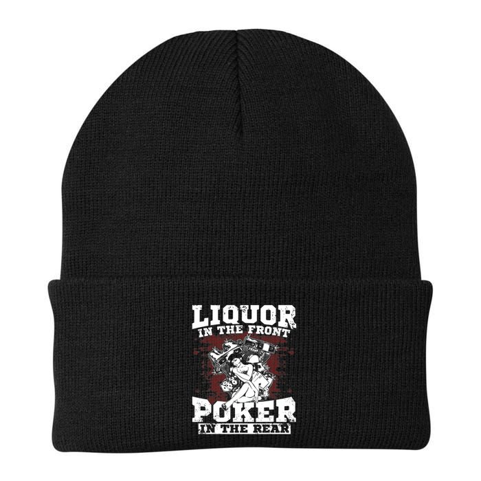 Liquor In The Front Poker In The Rear Awesome Beanie