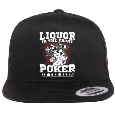 Liquor In The Front Poker In The Rear Awesome Flatbill Hat
