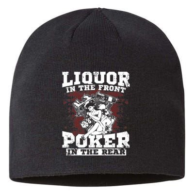 Liquor In The Front Poker In The Rear Awesome Sustainable Beanie