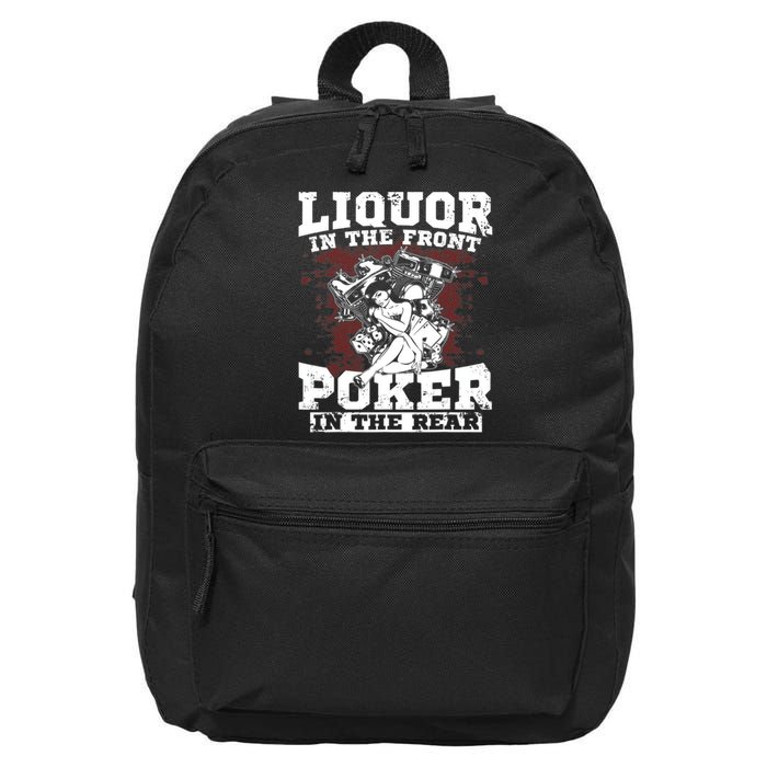Liquor In The Front Poker In The Rear Awesome 16 in Basic Backpack