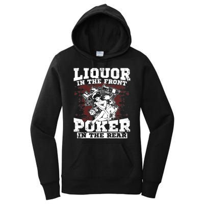 Liquor In The Front Poker In The Rear Awesome Women's Pullover Hoodie