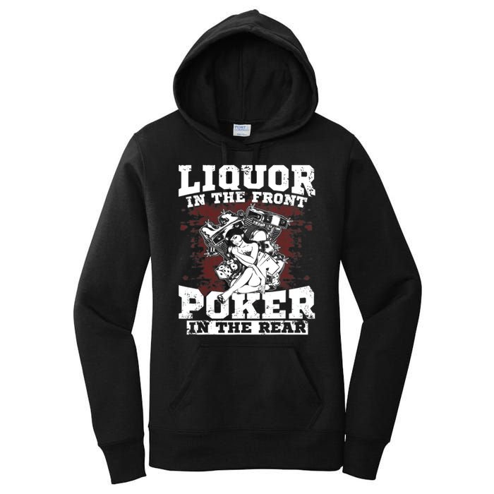 Liquor In The Front Poker In The Rear Awesome Women's Pullover Hoodie
