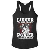Liquor In The Front Poker In The Rear Awesome Ladies PosiCharge Competitor Racerback Tank