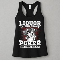 Liquor In The Front Poker In The Rear Awesome Womens Tank Top