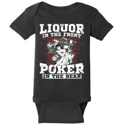 Liquor In The Front Poker In The Rear Awesome Baby Bodysuit