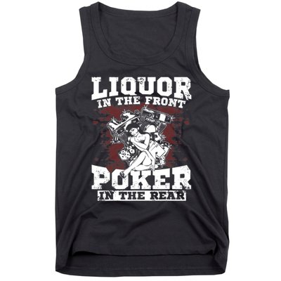 Liquor In The Front Poker In The Rear Awesome Tank Top
