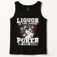 Liquor In The Front Poker In The Rear Awesome Tank Top