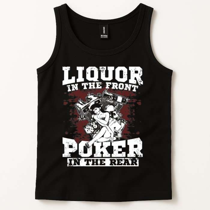 Liquor In The Front Poker In The Rear Awesome Tank Top