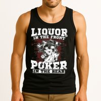 Liquor In The Front Poker In The Rear Awesome Tank Top