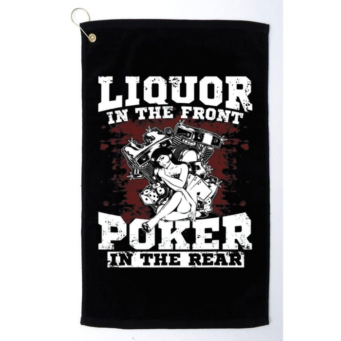 Liquor In The Front Poker In The Rear Awesome Golf Towel