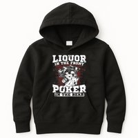 Liquor In The Front Poker In The Rear Awesome Kids Hoodie