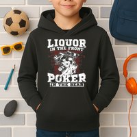 Liquor In The Front Poker In The Rear Awesome Kids Hoodie