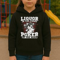 Liquor In The Front Poker In The Rear Awesome Kids Hoodie