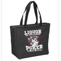 Liquor In The Front Poker In The Rear Awesome Zip Tote Bag