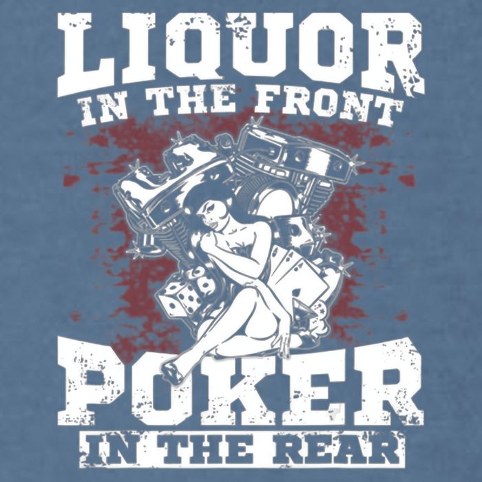 Liquor In The Front Poker In The Rear Awesome Garment-Dyed Sweatshirt