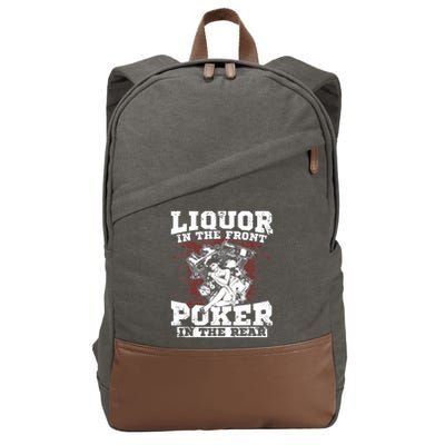 Liquor In The Front Poker In The Rear Awesome Cotton Canvas Backpack