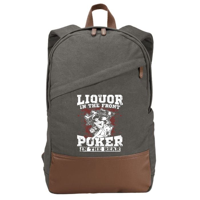 Liquor In The Front Poker In The Rear Awesome Cotton Canvas Backpack