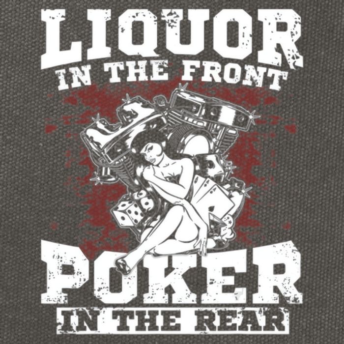 Liquor In The Front Poker In The Rear Awesome Cotton Canvas Backpack