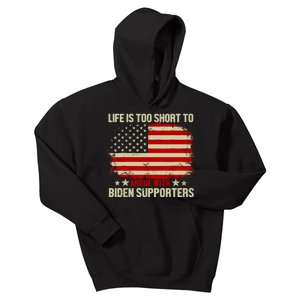 Life Is Too Short To Argue With Biden Supporters Kids Hoodie