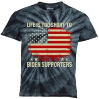 Life Is Too Short To Argue With Biden Supporters Kids Tie-Dye T-Shirt