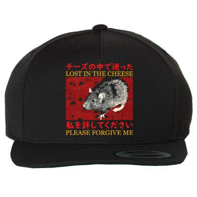 Lost In The Cheese Please Forgive Me Wool Snapback Cap