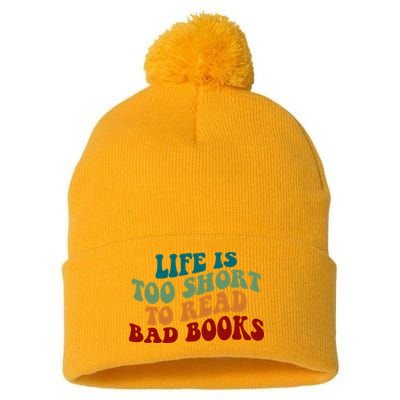Life Is Too Short To Read Bad Books Pom Pom 12in Knit Beanie