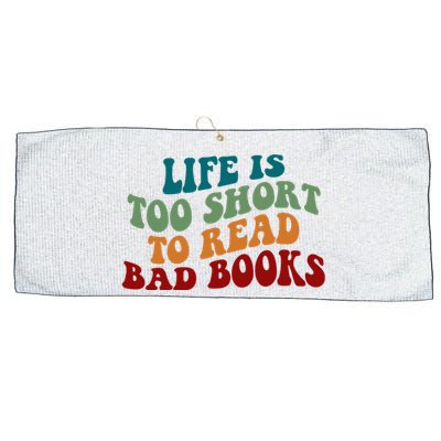 Life Is Too Short To Read Bad Books Large Microfiber Waffle Golf Towel