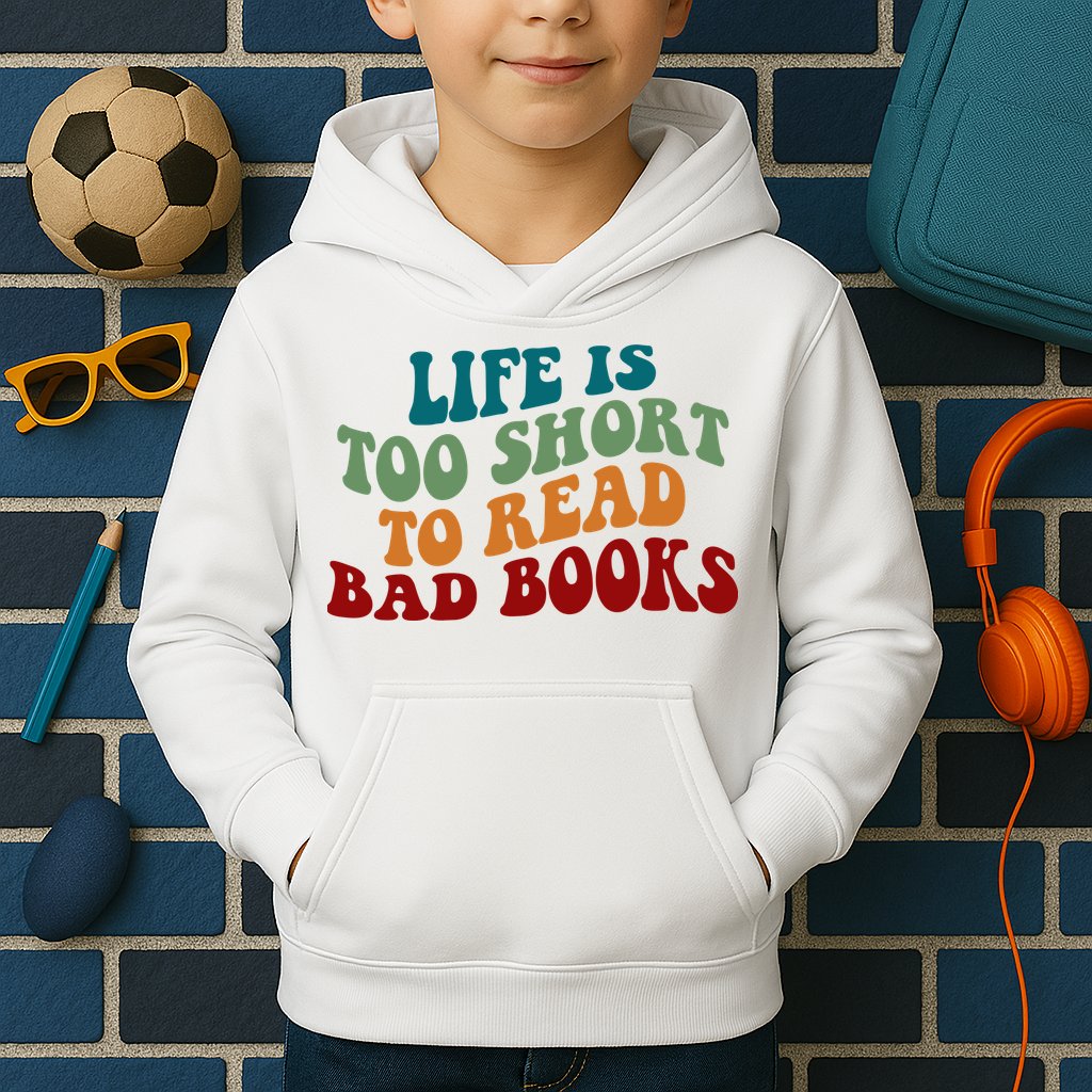Life Is Too Short To Read Bad Books Kids Hoodie
