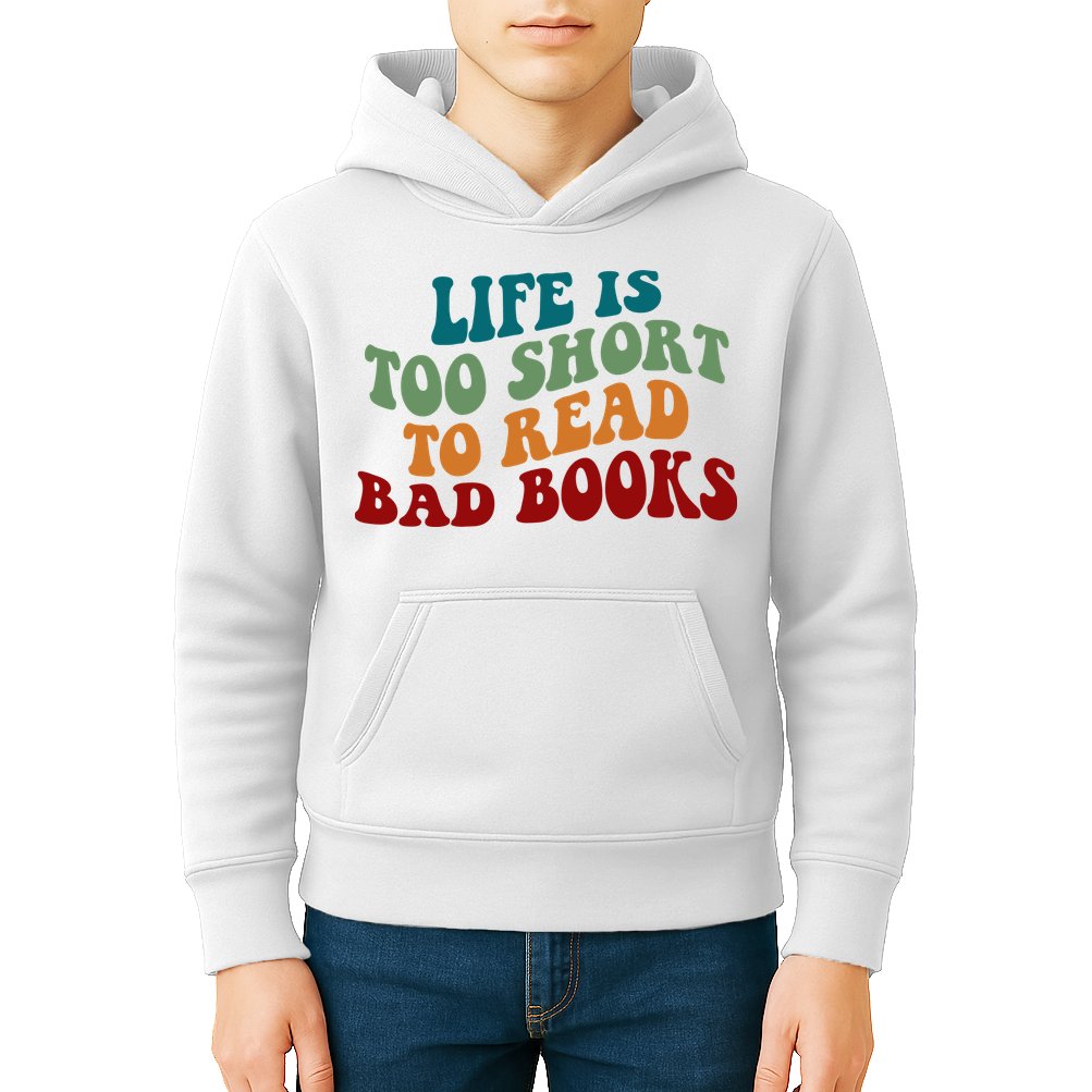 Life Is Too Short To Read Bad Books Kids Hoodie