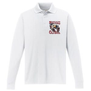 Living In The New World With An Old Soul Performance Long Sleeve Polo