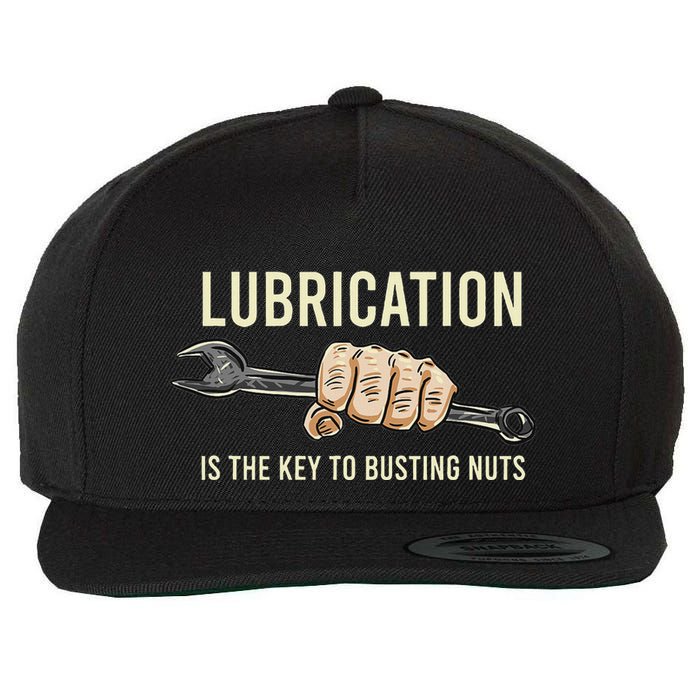 Lubrication Is The Key Funny Machinist Profession Wool Snapback Cap
