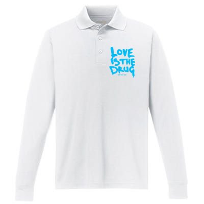 Love Is The Drug Just Say Yes Performance Long Sleeve Polo