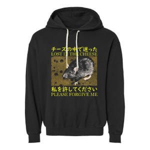 Lost In The Cheese Japanese Rat Garment-Dyed Fleece Hoodie