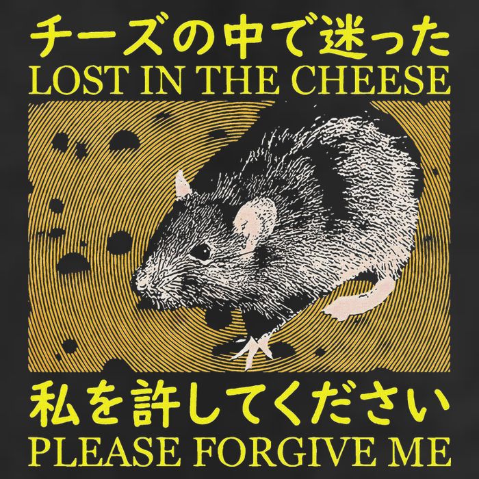 Lost In The Cheese Japanese Rat 11oz C Handle Ceramic Mug