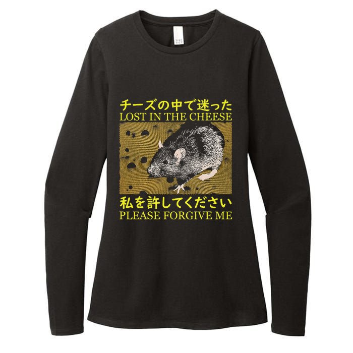 Lost In The Cheese Japanese Rat Womens CVC Long Sleeve Shirt