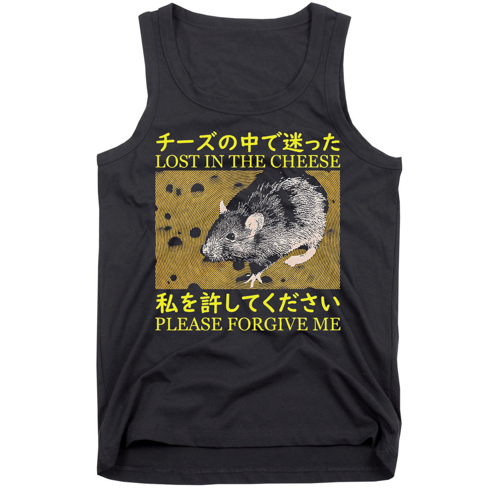 Lost In The Cheese Japanese Rat Tank Top