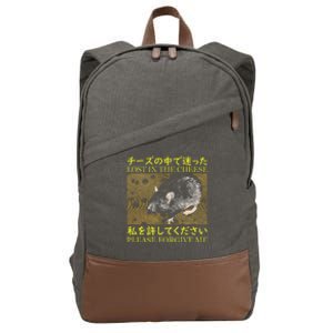 Lost In The Cheese Japanese Rat Cotton Canvas Backpack